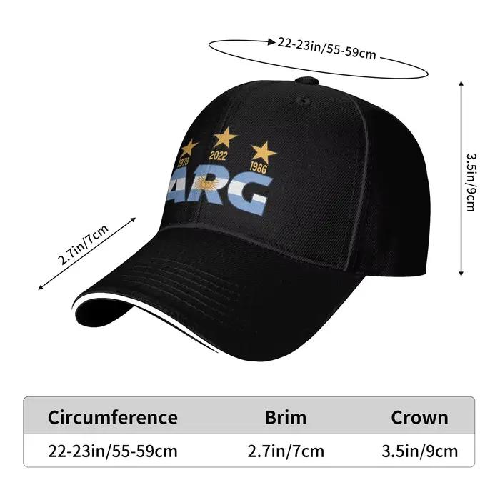 Casquette de baseball unisexe d'été avec drapeau argentin