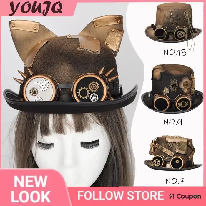 Couvre-chef gothique Steampunk chapeau victorien haut magique