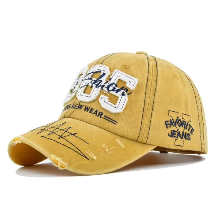 Casquette de baseball vintage style 'Dad Hat' avec broderie lettre 1985