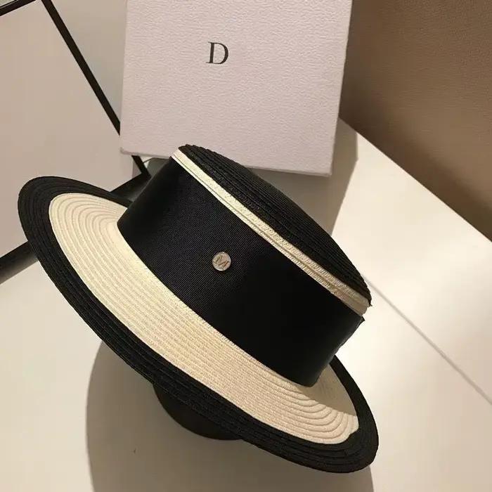 Chapeau de paille élégant avec nœud décoratif