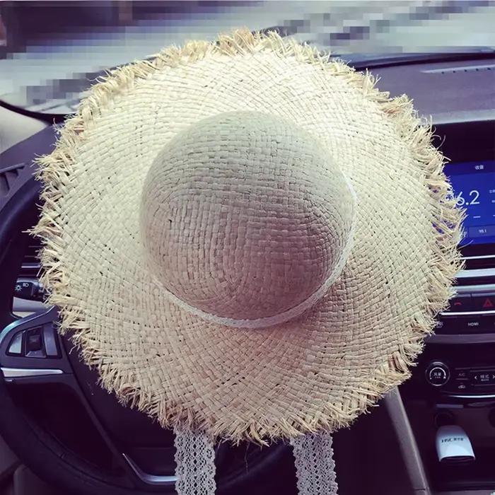 Chapeau d'été en raphia pour femmes