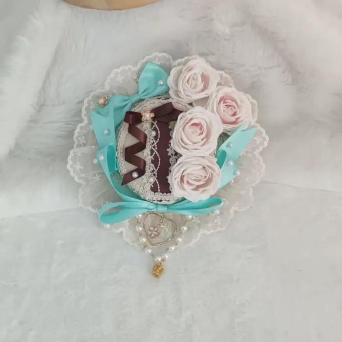 Chapeau plat glamour couleur chocolat menthe Lolita