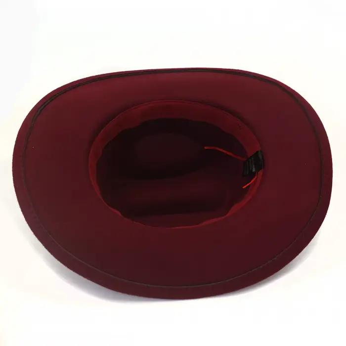 Chapeau de Cowboy occidental Vintage avec ceinture noire