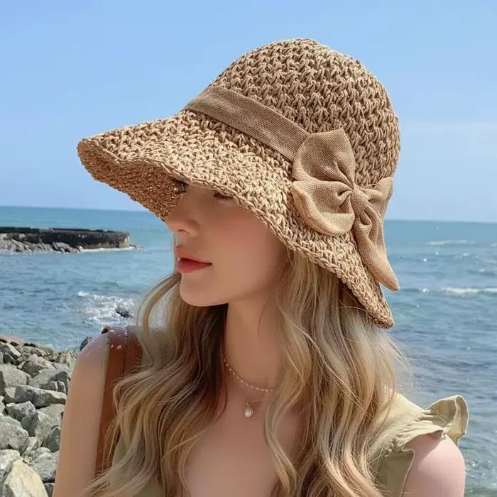 Chapeau de soleil de plage à large bord souple