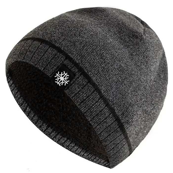 Offre spéciale chapeaux d'hiver en plein air hommes chaud Ski bonnet casquette décontracté neige étiquette décor hiver