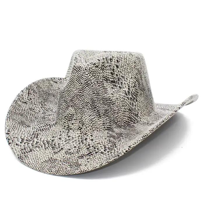 Chapeau de cowboy rétro style western en polyester pour homme et femme polyvalent pour les voyages en extérieur et protection solaire blanc brun noir style sport four seasons occassions décontractées