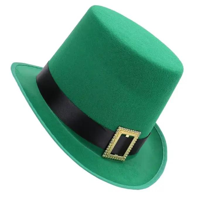 P9FE – chapeau seau lutin vert, couvre-chef unisexe pour spectacles théâtre