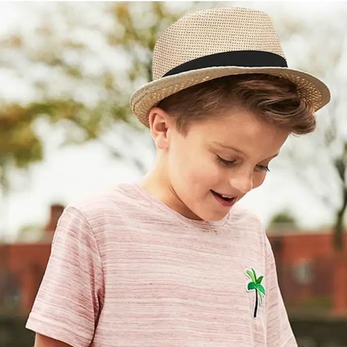 Chapeau de paille de plage d'été pour enfants