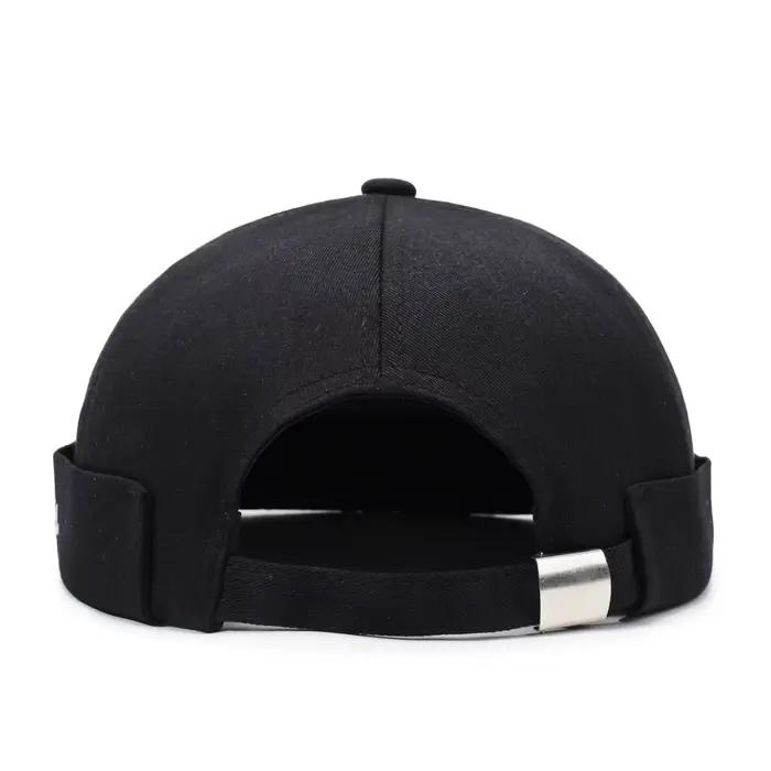 Chapeau hip-hop en peau de melon sans bords pour hommes