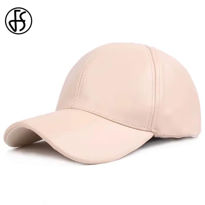 Casquette de baseball en cuir PU de marque de luxe FS pour hommes