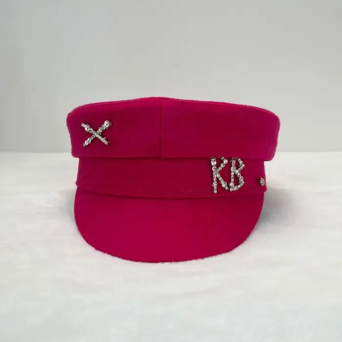 Chapeau bleu marine réglable pour femme