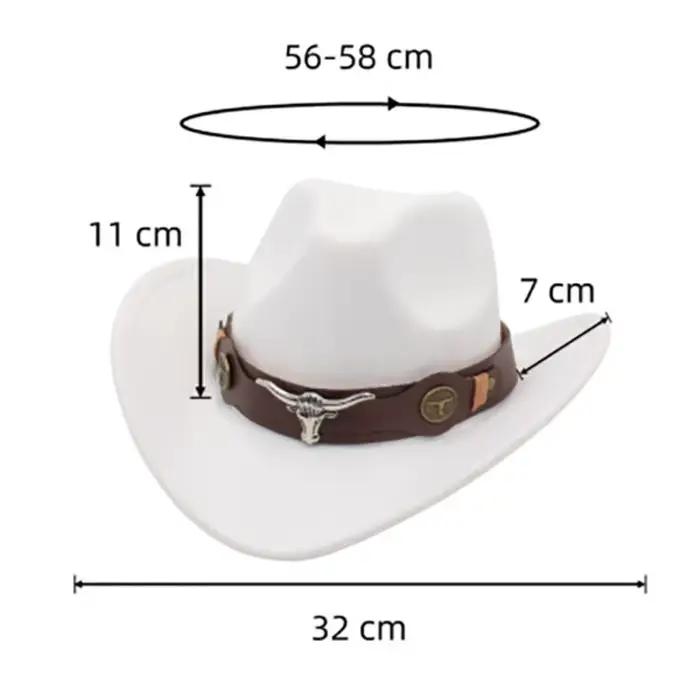 Nouveau Chapeau de Cowboy Western en Feutre
