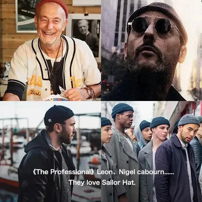 Maden hommes rétro réglable velours côtelé marin casquette solide sans bride Skullcap unisexe décontracté