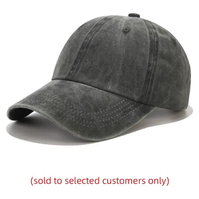 Casquette de baseball unisexe lavée rétro à bord incurvé