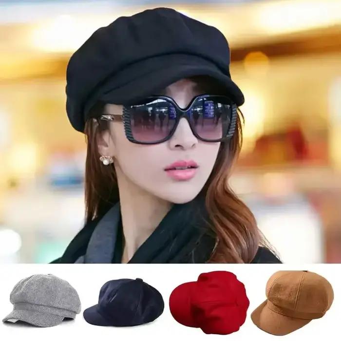 Casquettes de journal rétro pour femmes