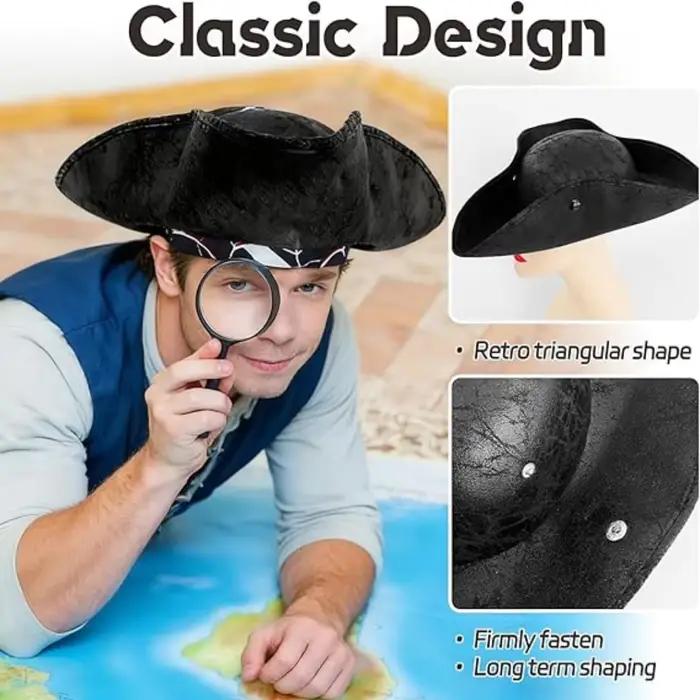 Chapeau de pirate noir