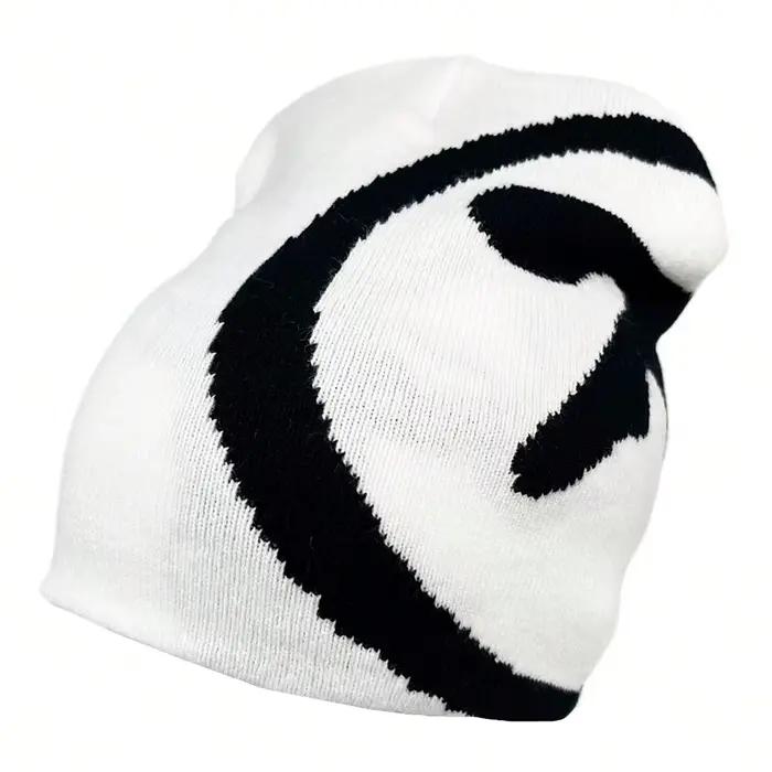 Bonnet tricoté gothique en fibre acrylique avec étoile design streetwear pour femmes occasions décontractées hiver