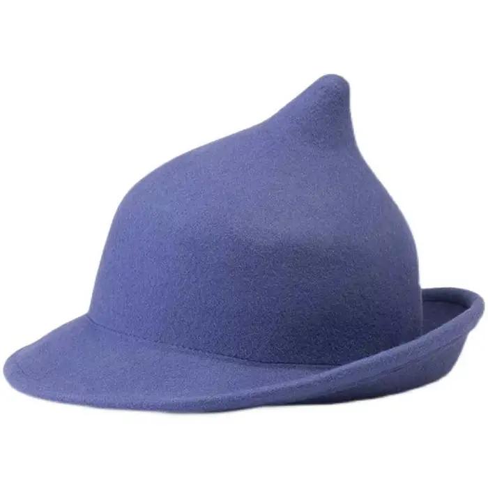 Chapeau de sorcière pointu 100% laine à la mode
