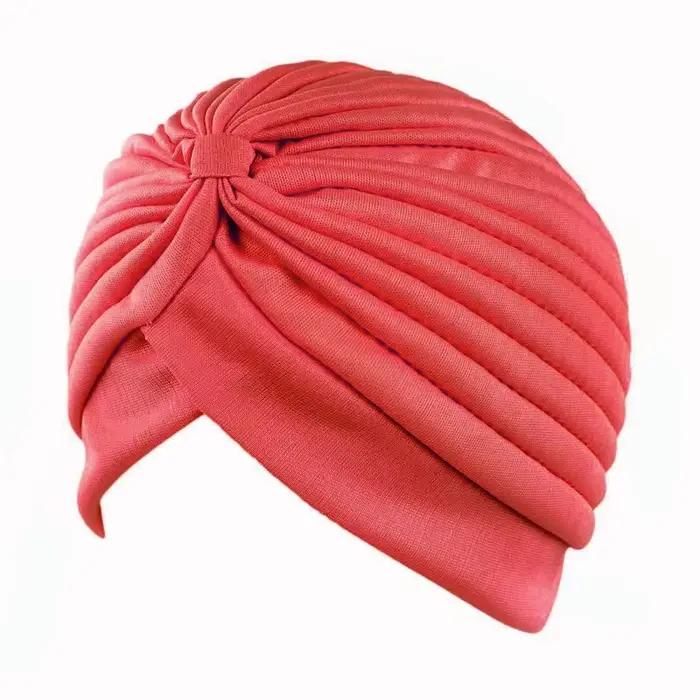 Nouveau dames noué à volants Turban doux foulard décontracté Streetwear femme musulman Hijab indien chapeaux Cancer chimio casquette Turbante