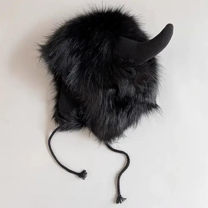 Chapeau Bullhead unisexe de haute qualité avec cornes