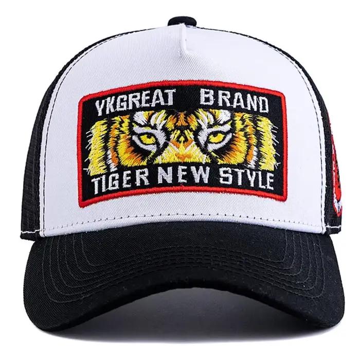 Nouvelle casquette de baseball unisexe brodée œil de tigre
