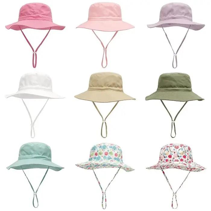 Casquette Panama douce en coton respirant couvre-oreille couvre-chef pour nouveau-né chapeau de pêcheur pour bébé chapeau de soleil d'été pour bébé casquette de plage style sportif pour enfant 4-6 ans occasions spéciales été plage sécurité confort