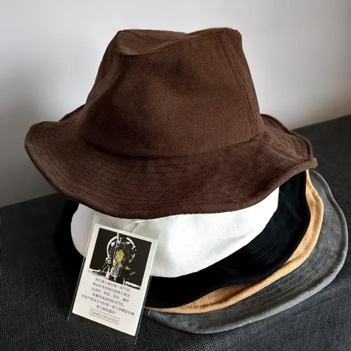 Chapeau seau noir surdimensionné-chapeau de soleil à large bord de style Yamamoto pour femmes