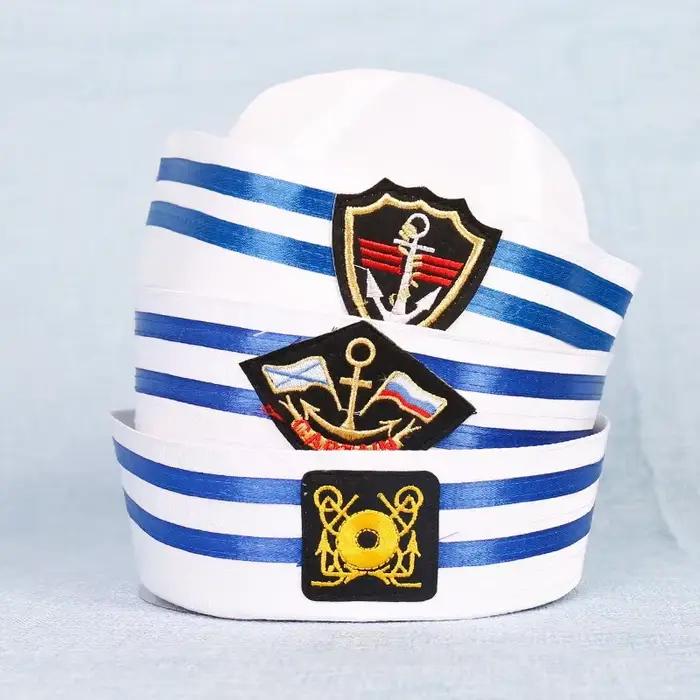 Casquette Militaire Bleue et Blanche Tendance pour Adultes et Enfants