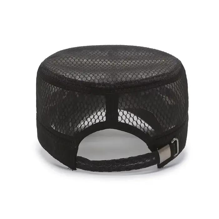 TOHUIYAN chapeau militaire pour hommes été respirant maille armée casquette décontracté os papa chapeaux rue mode toit plat cadets casquettes pour les femmes