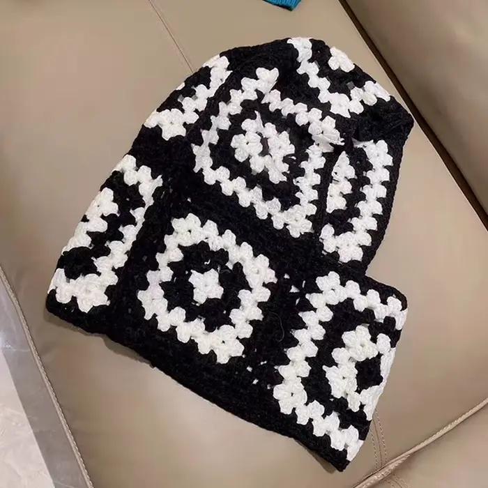 Casquette tricotée japonaise tissée à la main pour grand-mère