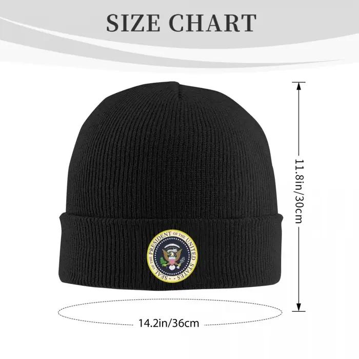 Sceau du président des états-unis casquette tricotée chaude hiver tricot Bonnet chapeau Skullies bonnets Hip Hop casquettes pour unisexe