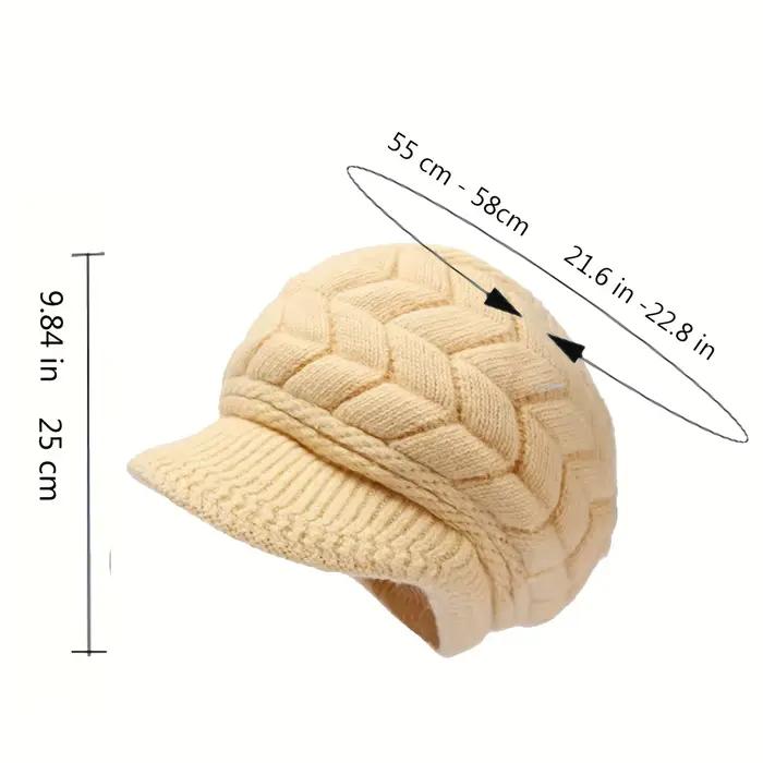 Béret en tricot torsadé
