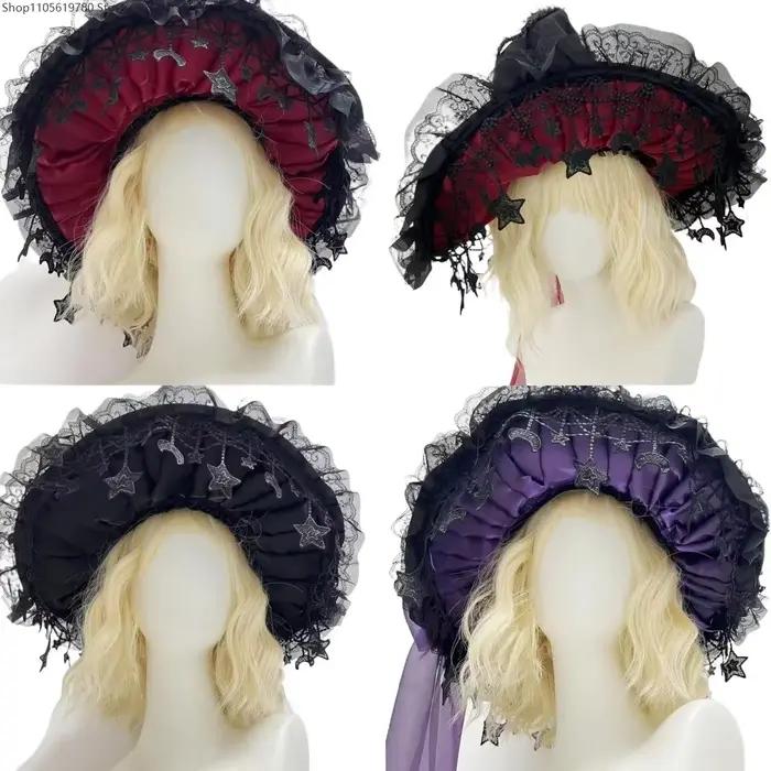 Chapeau de sorcière magique vintage gothique pour femmes et hommes, chapeau de cosplay sorcière, accessoire lolita pour occasions spéciales