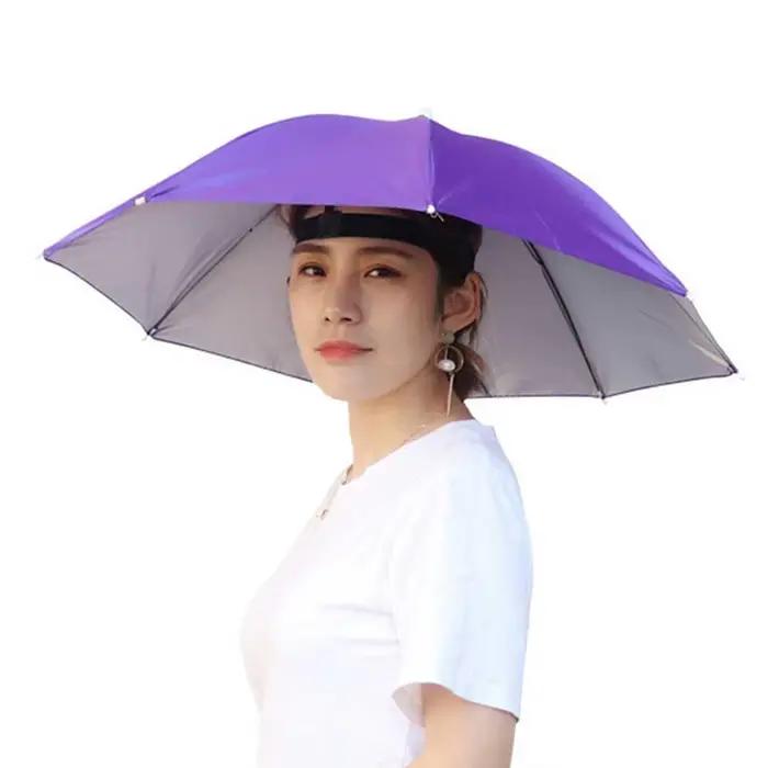 Chapeau parapluie de pluie pliable pour hommes et femmes