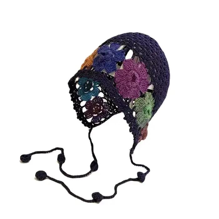 Bonnets en tricot amissié au crochet faits à la main pour femmes