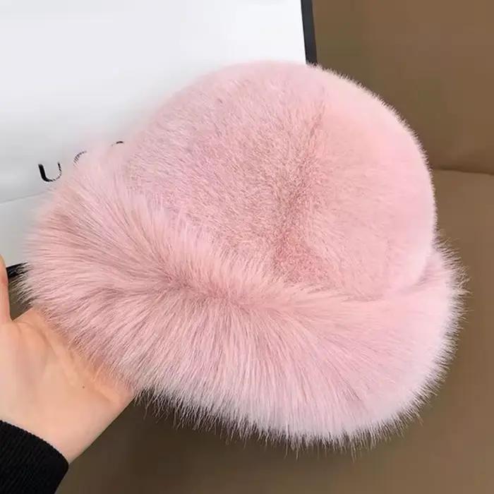 Bonnets en fourrure épais et chauds pour femmes