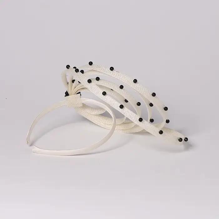 FS Rose marine Cocktail fête chapeaux de luxe mariage Fascinators