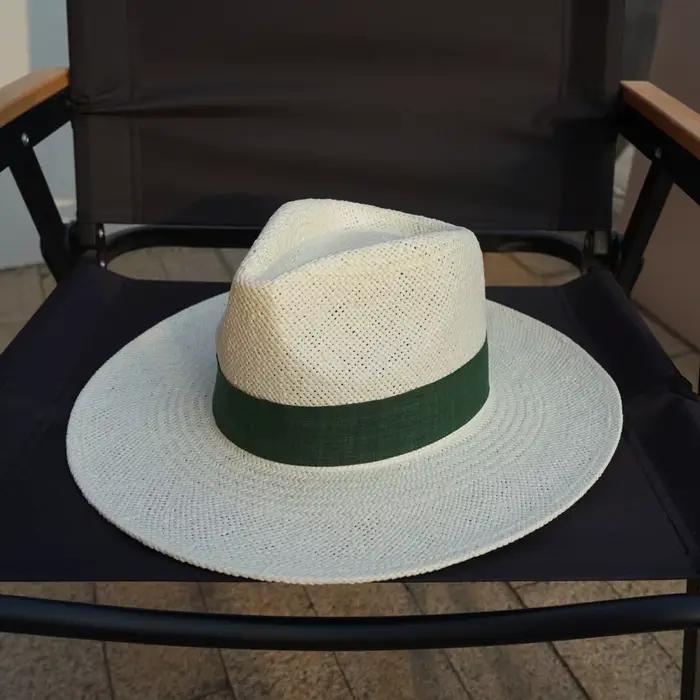 Chapeau de jazz Panama tissé blanc rétro français pour hommes et femmes