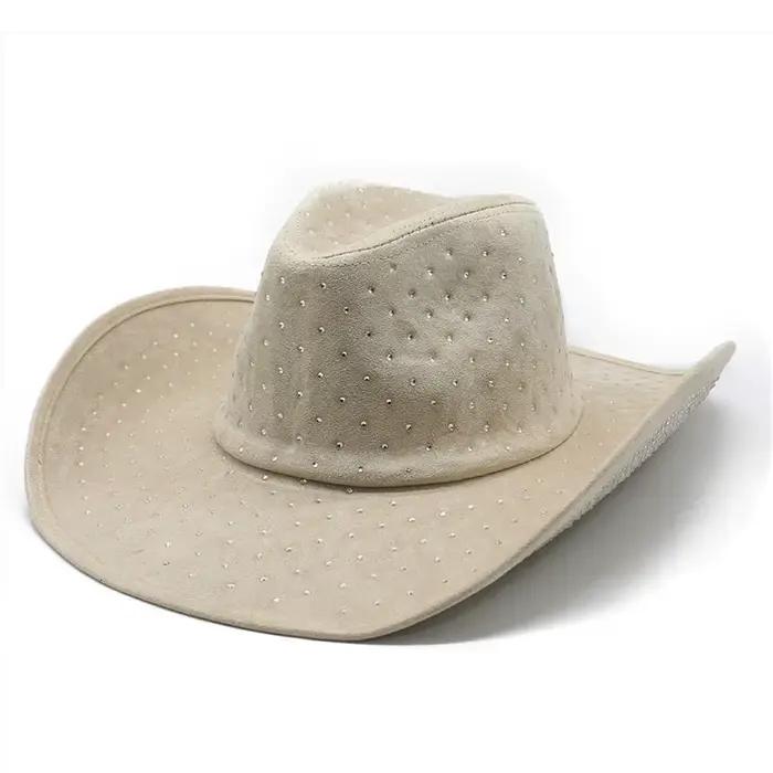 Chapeau de cowboy rétro pour femmes et hommes en polyester avec protection solaire pour concerts et cérémonies de mariage occassions extérieures