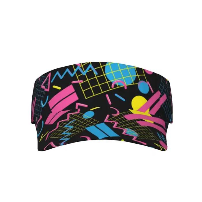 Casquettes de soleil rétro années 80-90 amusantes et colorées pour femmes et hommes