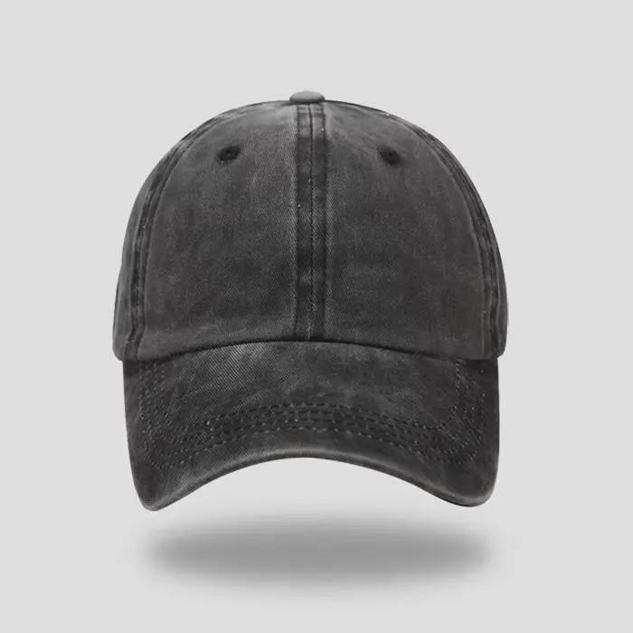 Casquette de baseball unisexe lavée rétro à bord incurvé