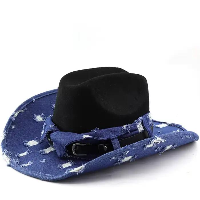 Chapeau de cowboy western vintage pour femmes et hommes