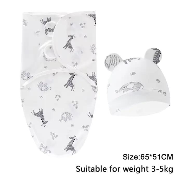 Ensemble de couverture et chapeau pour bébé de 0 à 6 mois