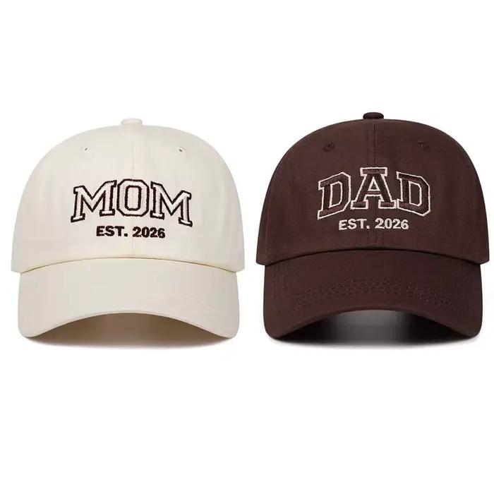 Casquettes de baseball MOM DAD en coton unisexe pour homme femme voyage occasionnel sport style décontracté chapeaux de canard