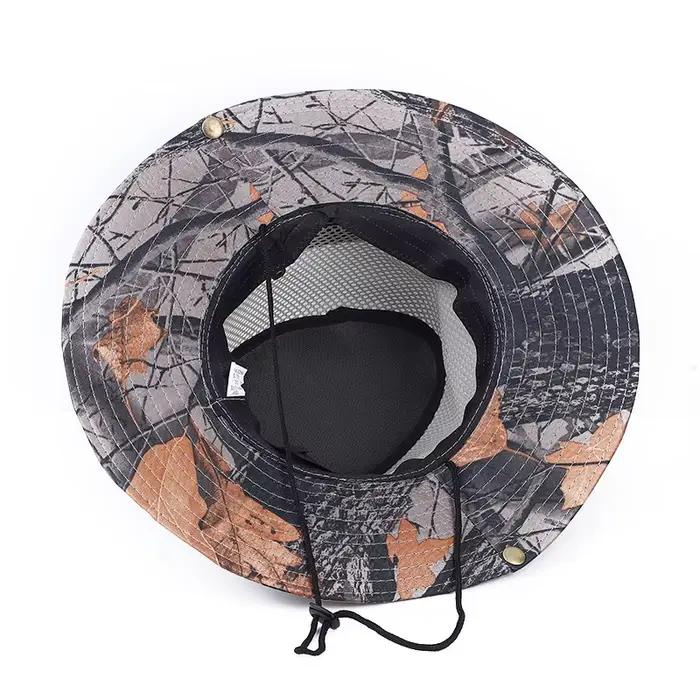 Chapeau de pêcheur en maille anti-UV protection solaire large bord pliable pour hommes activités de plein air escalade chasse pêche camping randonnée voyage
