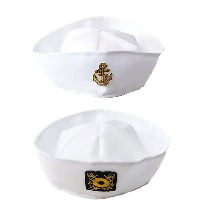 Chapeaux militaires, chapeau de capitaine de marin blanc