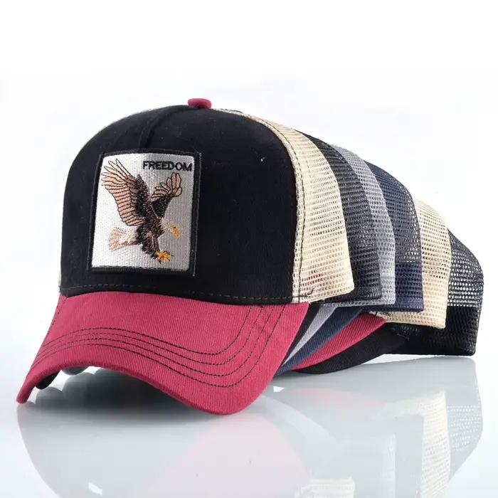 Casquettes de camionneur à la mode avec patchs brodés d'animaux