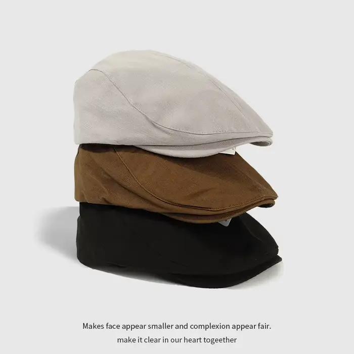 Béret britannique à carreaux casquette de gavroche protection solaire polyester style vintage pour femmes et hommes occassions de voyage printemps été