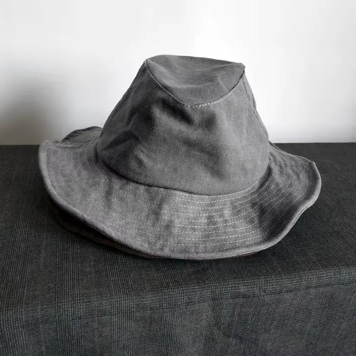 Chapeau seau noir surdimensionné-chapeau de soleil à large bord de style Yamamoto pour femmes