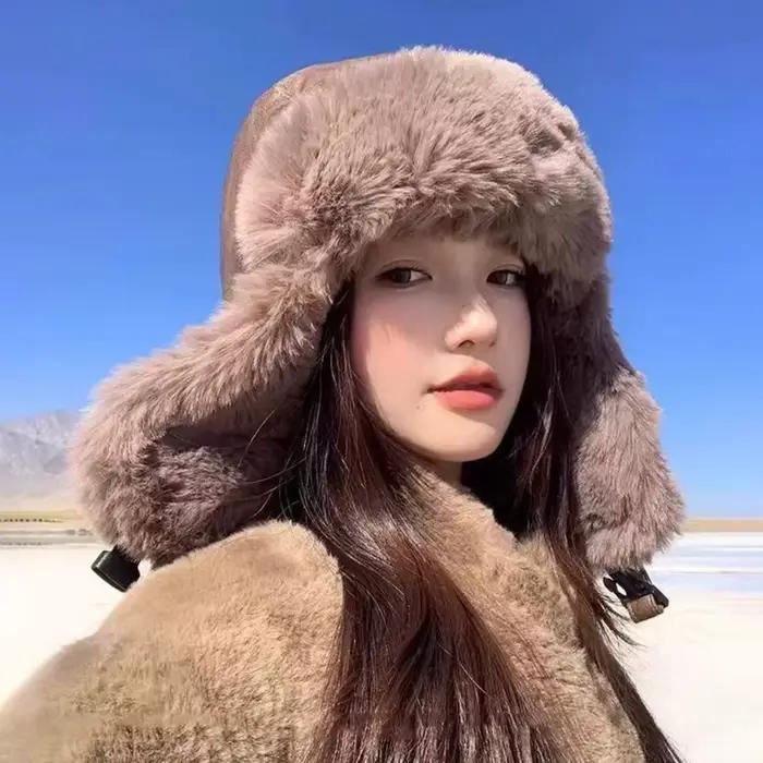Bomber chapeau de haute qualité imperméable en cuir PU russe
